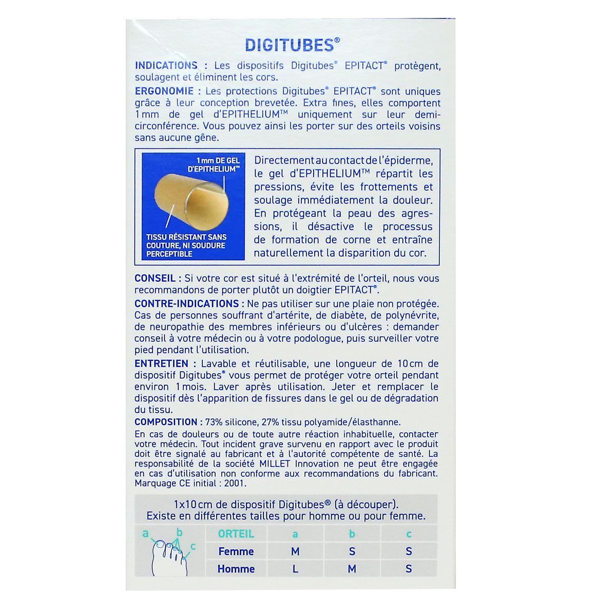 Digitube Sample Digitube Epitact TB Prot 26mm - Taille M | Confort et Protection
