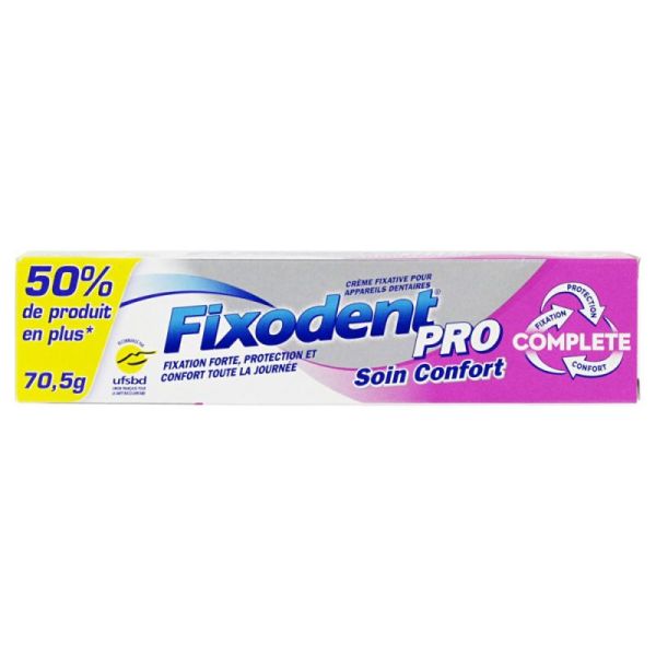 Fixodent Pro Cr Adhés Soin Confort T/70G