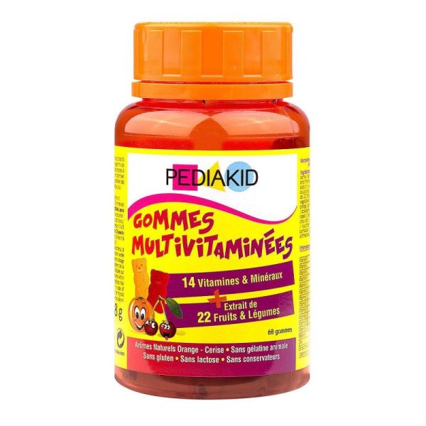 Gommes Multivitaminées Orange Cerise Ours