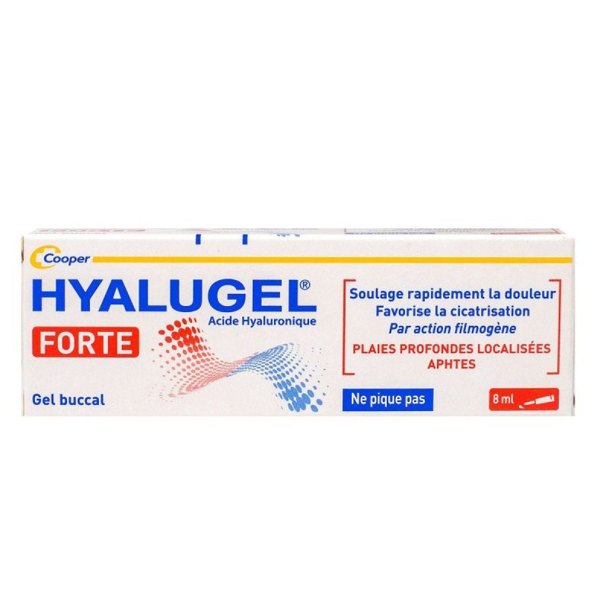 Hyalugel Forte Gel Buccal 8ml - Soin Apaisant Pour Muqueuses Et Gencives - Neuf